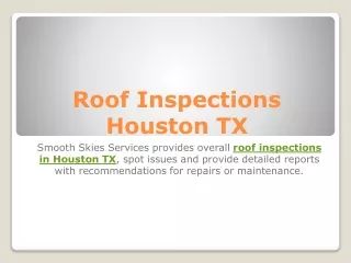 Roof Inspections Houston TX