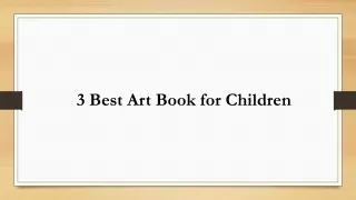 3 Best Art Book for Children | Arya Publishing