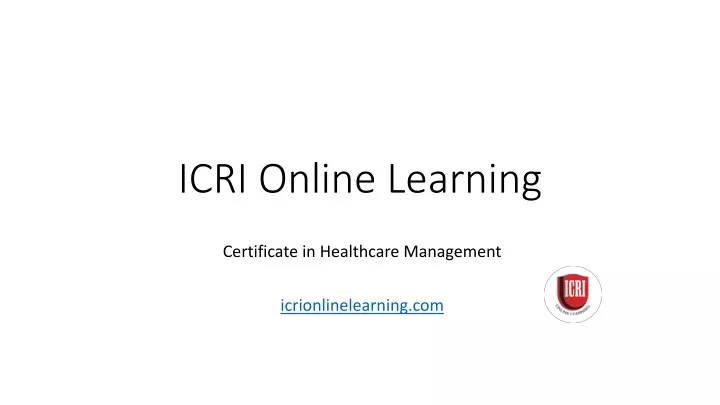 icri online learning