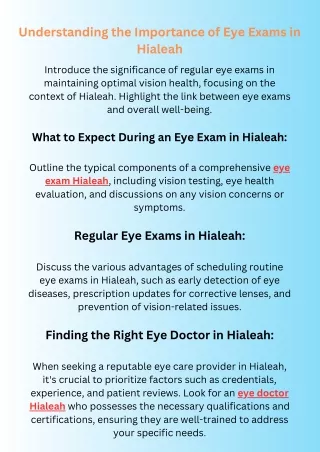 Understanding the Importance of Eye Exams in Hialeah
