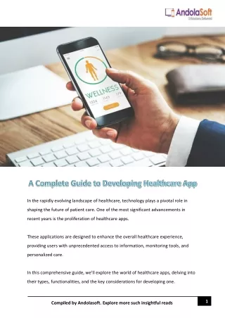 A complete guide to developing Healthcare App