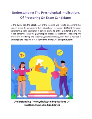 Understanding The Psychological Implications Of Proctoring On Exam Candidates