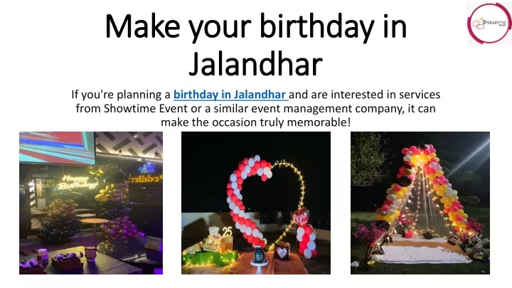 make your birthday in jalandhar