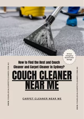 How to Find the Best and Couch Cleaner and Carpet Cleaner in Sydney?