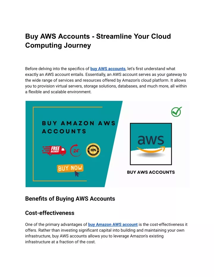 PPT - Buy AWS Accounts PowerPoint Presentation, free download - ID:13056849