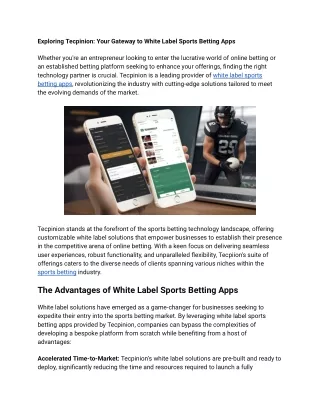 exploring tecpinion your gateway to white label