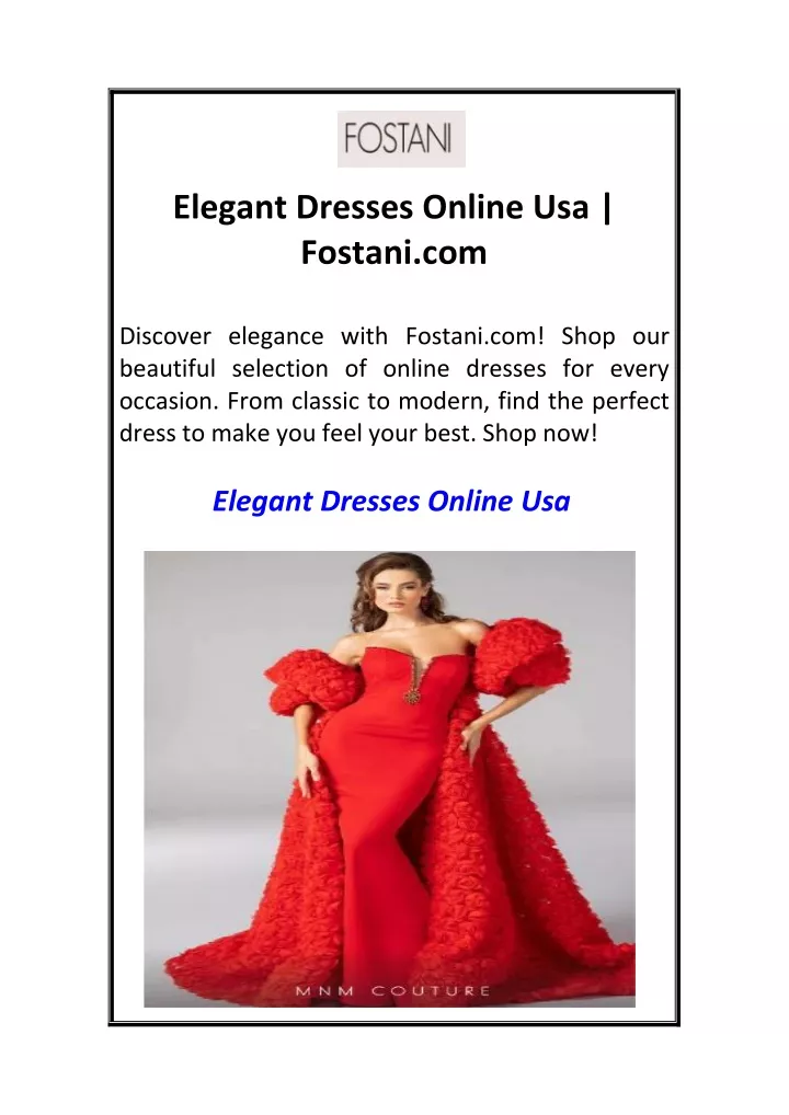 elegant dresses online usa fostani com