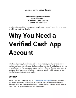 Why You Need a Verified Cash App Account