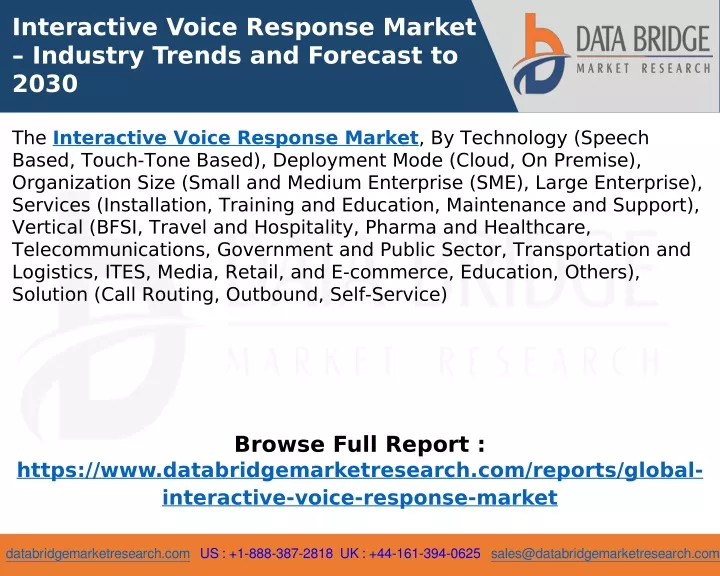 interactive voice response market industry trends