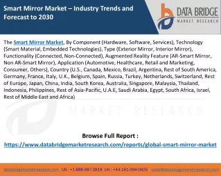 smart mirror market industry trends and forecast