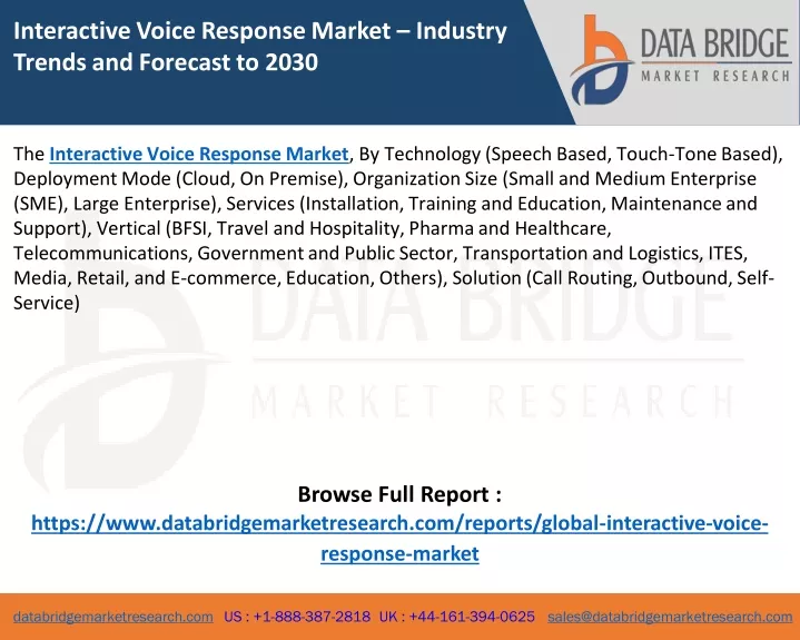 interactive voice response market industry trends