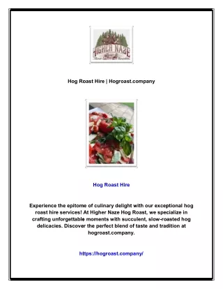 Hog Roast Hire | Hogroast.company