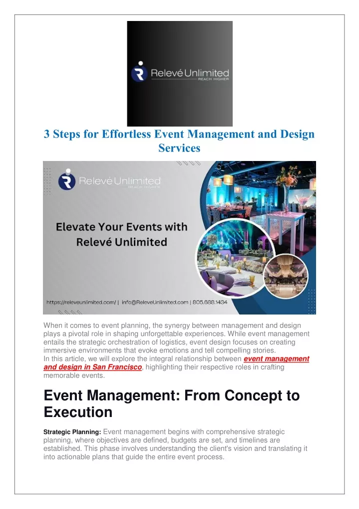 3 steps for effortless event management