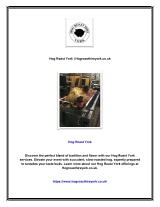 Hog Roast York | Hogroasthireyork.co.uk