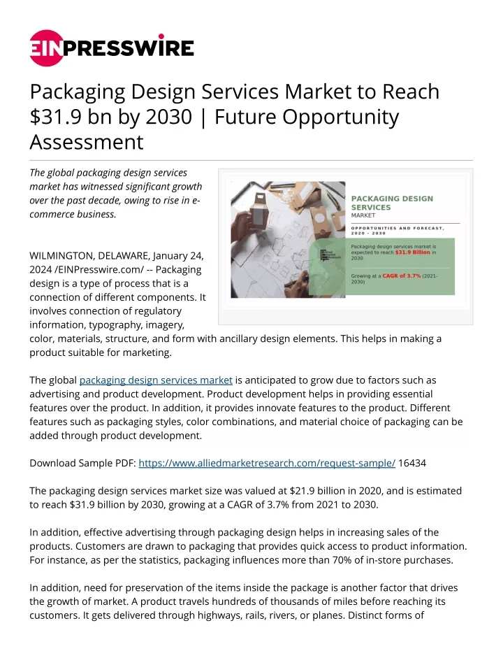 packaging design services market to reach