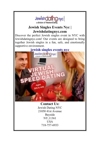 Jewish Singles Events Nyc  Jewishdatingnyc.com