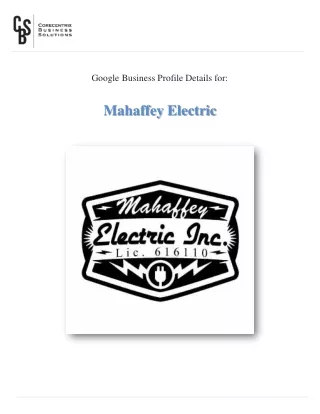 Mahaffey Electric