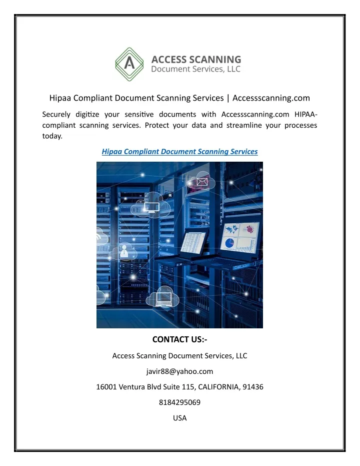 hipaa compliant document scanning services