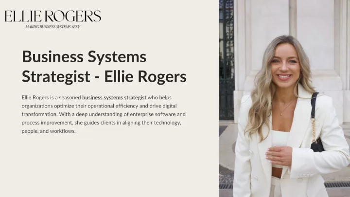 business systems strategist ellie rogers
