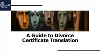 A Guide to Divorce  Certiﬁcate Translation