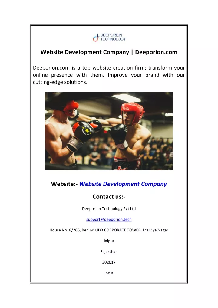 website development company deeporion com