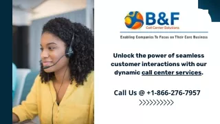 Elevate your customer service experience with B&F Call Center Services