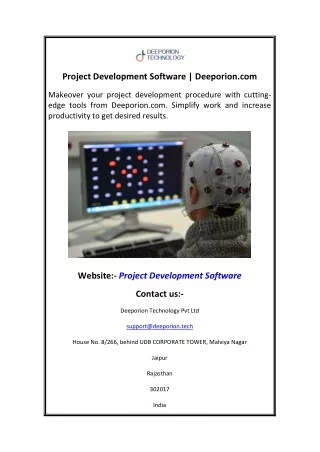 Project Development Software  Deeporion.com