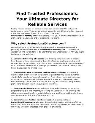 find trusted professionals your ultimate