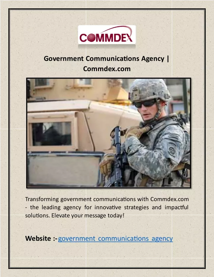 government communications agency commdex com