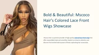 Bold & Beautiful Mscoco Hair's Colored Lace Front Wigs Showcase New