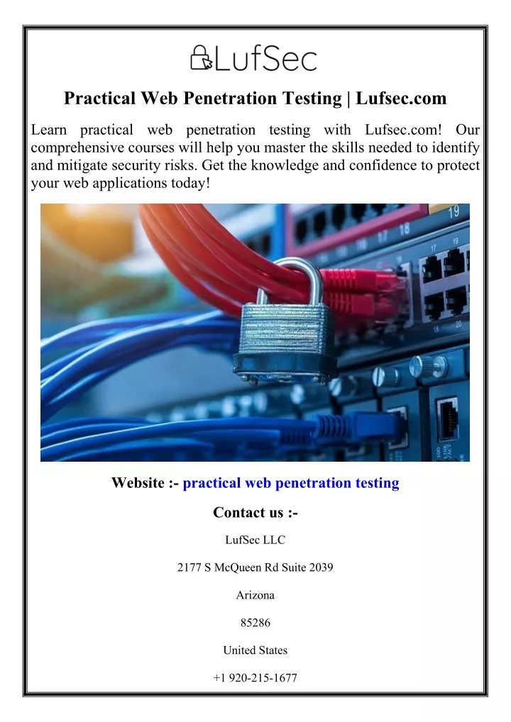 practical web penetration testing lufsec com