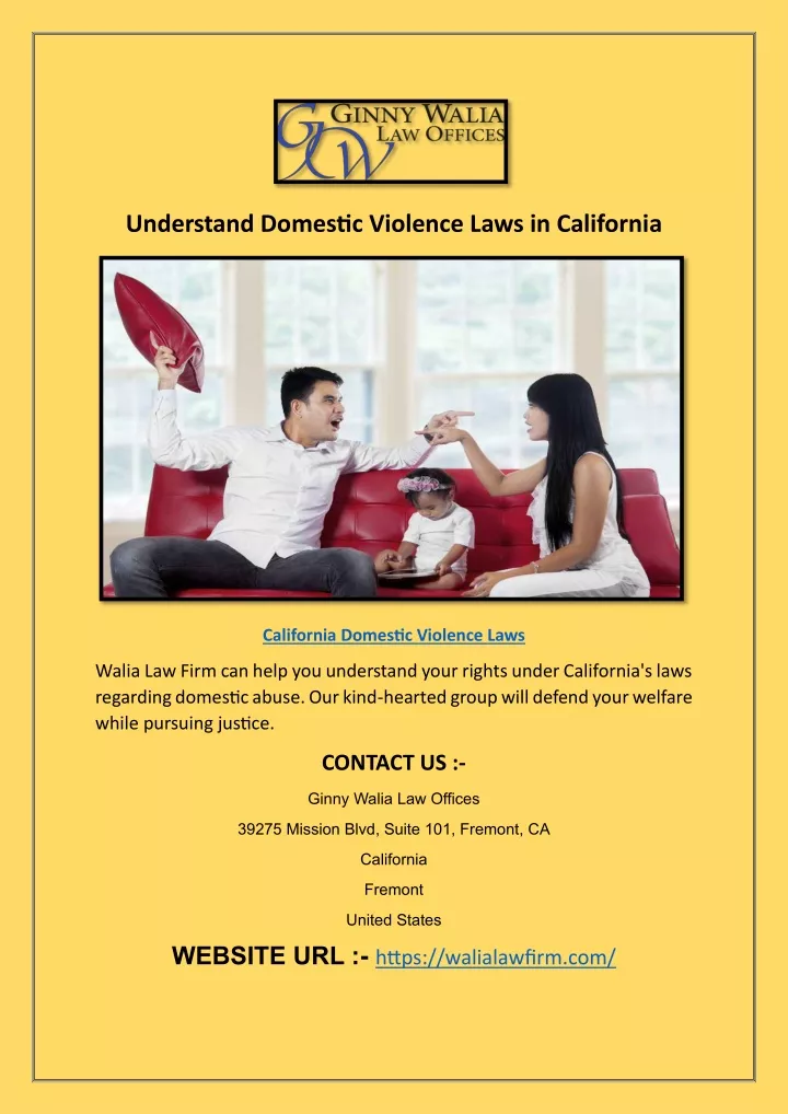 understand domestic violence laws in california