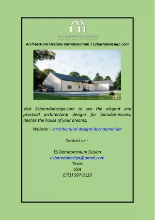 Architectural Designs Barndominium  Esbarndodesign.com