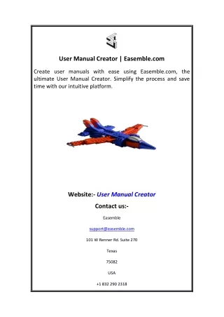 User Manual Creator Easemble.com