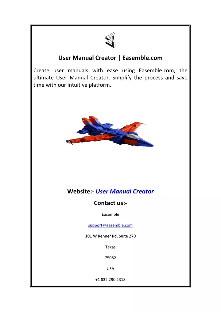 user manual creator easemble com