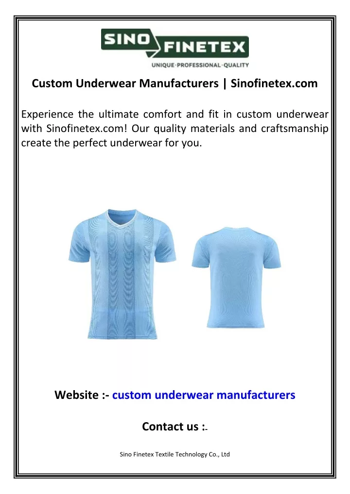 custom underwear manufacturers sinofinetex com