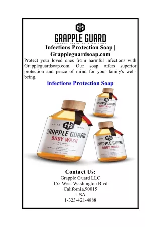Infections Protection Soap  Grappleguardsoap.com