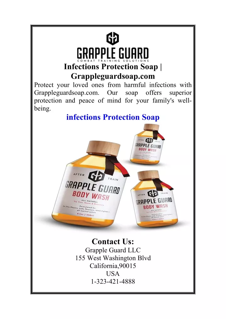 infections protection soap grappleguardsoap