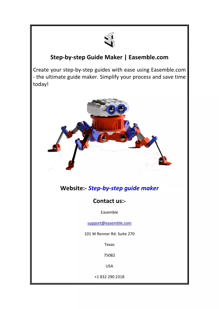 step by step guide maker easemble com