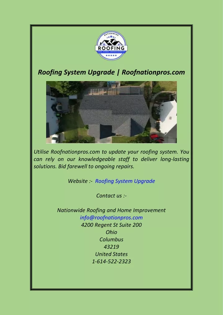 roofing system upgrade roofnationpros com