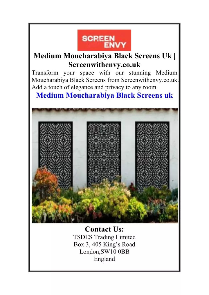 medium moucharabiya black screens