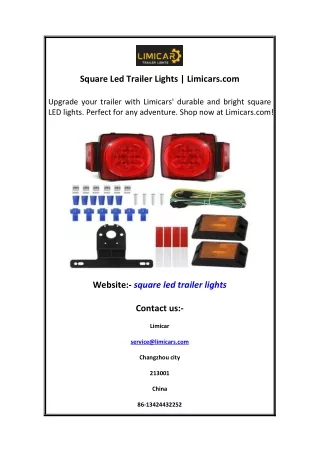 Square Led Trailer Lights  Limicars.com