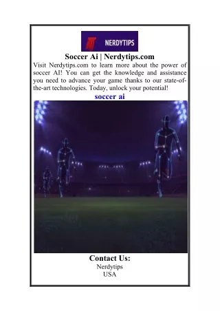 Soccer Ai  Nerdytips.com