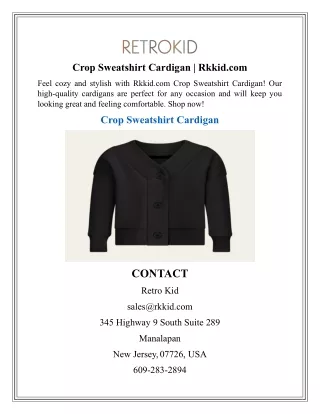 Crop Sweatshirt Cardigan  Rkkid