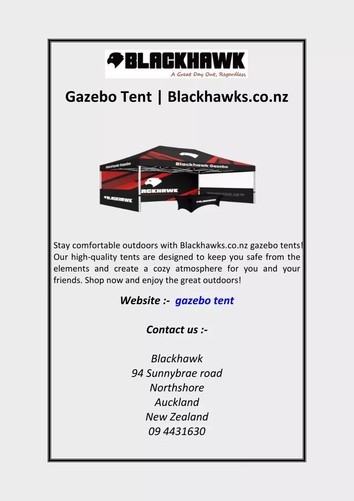 gazebo tent blackhawks co nz