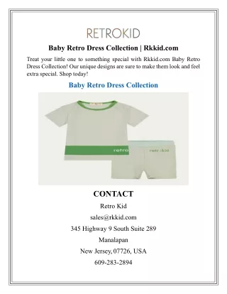 Baby Retro Dress Collection  Rkkid
