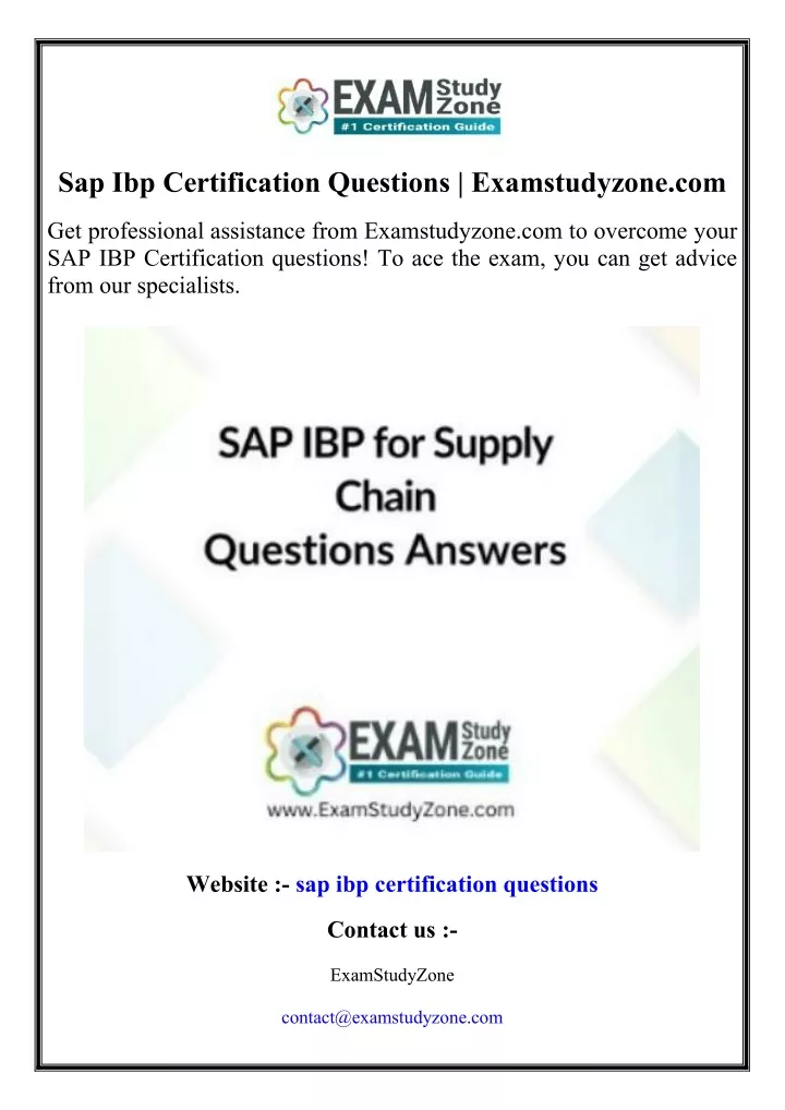 sap ibp certification questions examstudyzone com