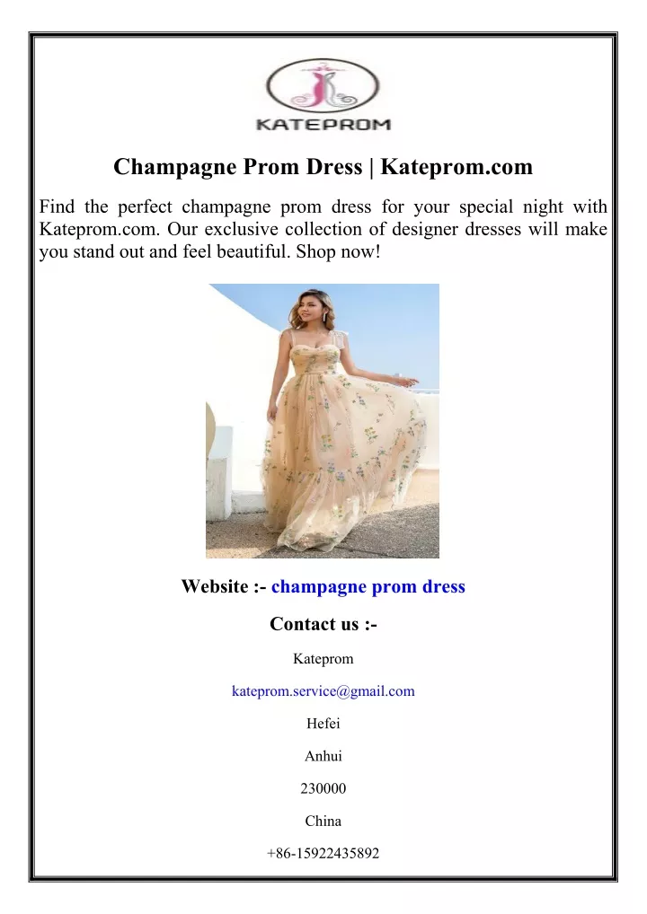 champagne prom dress kateprom com