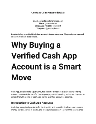 Why Buying a Verified Cash App Account is a Smart Move