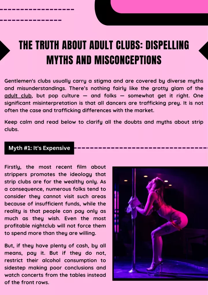 the truth about adult clubs dispelling myths